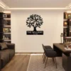 Custom Family Tree Metal Sign Personalized Art Family Name Decor Personalized family tree metal sign in 16 gauge steel for custom family name wall decor, home plaque for wedding, housewarming and gift art.