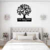 Custom Family Tree Metal Sign Personalized Art Family Name Decor Personalized family tree metal sign in 16 gauge steel for custom family name wall decor, home plaque for wedding, housewarming and gift art.