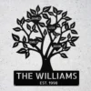 Custom Family Tree Metal Sign Personalized Art Family Name Decor Personalized family tree metal sign in 16 gauge steel for custom family name wall decor, home plaque for wedding, housewarming and gift art.