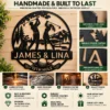 Custom Golfing Couple Metal Wall Sign Personalized Player Gifts Custom golfing couple metal wall sign in 16 gauge steel for golf lover decor, personalized wedding or anniversary gift for couples and golfers.