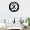Custom golfing couple metal wall sign in 16 gauge steel for golf lover decor, personalized wedding or anniversary gift for couples and golfers.