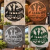 Custom Golfing Couple Metal Wall Sign Personalized Player Gifts Custom golfing couple metal wall sign in 16 gauge steel for golf lover decor, personalized wedding or anniversary gift for couples and golfers.