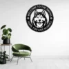 Custom Husky Dog Metal Sign Personalized Pet Lover Decor Custom husky dog metal sign in 16 gauge steel for pet lover wall decor, personalized husky plaque for home, cabin and dog gift art.