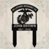 Custom Marine Corps Memorial Grave Stake Eagle Globe & Anchor Tribute Sign Honor Marine courage and sacrifice with a Custom Marine Corps Memorial Grave Stake featuring Eagle, Globe & Anchor—lasting tribute for gravesites and memorials.