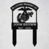 Custom Marine Corps Memorial Grave Stake Eagle Globe & Anchor Tribute Sign Honor Marine courage and sacrifice with a Custom Marine Corps Memorial Grave Stake featuring Eagle, Globe & Anchor—lasting tribute for gravesites and memorials.