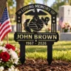 Custom Marine Corps Memorial Grave Stake Eagle Globe Anchor Tribute Sign Honor Marine courage and sacrifice with a Custom Marine Corps Memorial Grave Stake featuring Eagle, Globe & Anchor—lasting tribute for gravesites and memorials.