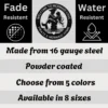Custom mermaid and pirate metal sign made from 16 gauge steel. Custom nautical wall decor for beach homes, couples gift, and coastal spaces.