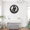 Custom Mermaid and Pirate Metal Art Sign made from 16 gauge steel. Custom nautical wall decor for beach homes, couples gift, and coastal spaces.