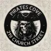 Custom Metal Pirate Skull Art Sign Personalized Pirate Cove Wall Decor Custom Metal Pirate Skull Art Sign crafted from 16 gauge steel. Custom pirate wall decor for man caves, bars, game rooms, boats, and gifts.