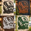 Custom Pelican Bird Metal Art Sign Coastal Wall Decor Custom pelican bird metal art sign made from 16 gauge steel. Custom coastal wall decor for beach homes, cottages, patios, and nautical gift ideas.