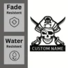 Custom Pirate Skull Metal Wall Art Sign Nautical Decor Custom pirate skull metal sign in 16 gauge steel for nautical wall decor, pirate themed plaque for bar, boat, cabin and gift art.