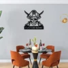 Custom Pirate Skull Metal Wall Art Sign Nautical Decor Custom pirate skull metal sign in 16 gauge steel for nautical wall decor, pirate themed plaque for bar, boat, cabin and gift art.