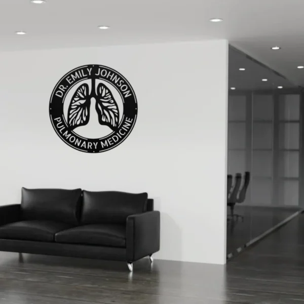 Custom Pulmonologist Metal Sign Custom pulmonologist metal sign made from 16 gauge steel. Personalized lung doctor wall art for clinics, hospitals, and medical office decor gifts.