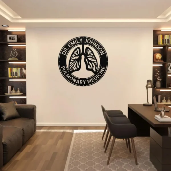 Custom Pulmonologist Metal Sign Custom pulmonologist metal sign made from 16 gauge steel. Personalized lung doctor wall art for clinics, hospitals, and medical office decor gifts.
