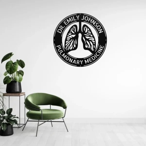 Custom Pulmonologist Metal Sign Custom pulmonologist metal sign made from 16 gauge steel. Personalized lung doctor wall art for clinics, hospitals, and medical office decor gifts.