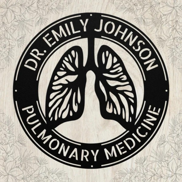 Custom Pulmonologist Metal Sign Personalized Lung Doctor Wall Art Custom pulmonologist metal sign made from 16 gauge steel. Personalized lung doctor wall art for clinics, hospitals, and medical office decor gifts.