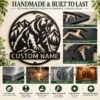 Custom Roaring Bear Metal Sign Personalized Grizzly Mountain Wall Decor Custom roaring bear metal sign personalized with family or cabin name, fierce grizzly bear mountain wall decor for rustic cabins, hunting lodges and wildlife lovers.