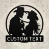 Custom Western Couple Metal Sign Romantic Rustic Art Decor Custom western couple metal sign in 16 gauge steel for rustic cowboy wall decor, farmhouse couple plaque for home and romantic gift art.