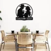 Custom Western Couple Metal Sign Romantic Rustic Art Decor Custom western couple metal sign in 16 gauge steel for rustic cowboy wall decor, farmhouse couple plaque for home and romantic gift art.