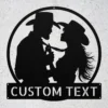 Custom Western Couple Metal Sign Romantic Rustic Art Decor Custom western couple metal sign in 16 gauge steel for rustic cowboy wall decor, farmhouse couple plaque for home and romantic gift art.