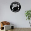Personalized neurologist metal art sign made from 16 gauge steel, custom medical office wall decor for doctors and clinics.