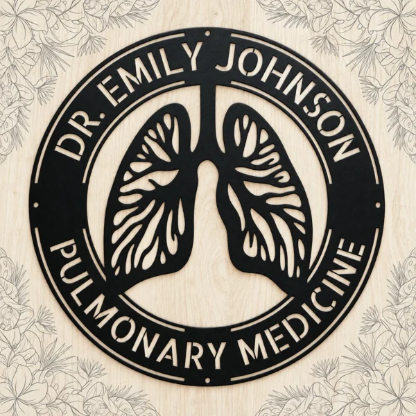 Custom Pulmonologist Metal Sign Personalized Lung Doctor Wall Art Custom pulmonologist metal sign made from 16 gauge steel. Personalized lung doctor wall art for clinics, hospitals, and medical office decor gifts.