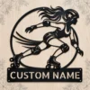 Personalized Roller Derby Metal Sign Custom Skate Team Art Decor Personalized roller derby metal sign in 16 gauge steel for skate wall decor, custom derby team plaque for rink, gym and gift art.