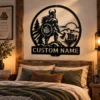 Personalized Axe Wielder Metal Art Sign Viking Warrior Wall Decor Personalized Axe-Wielder Metal Art Sign in 16 gauge steel for Viking wall decor, custom warrior plaque for cabin, man cave and medieval gift art.
