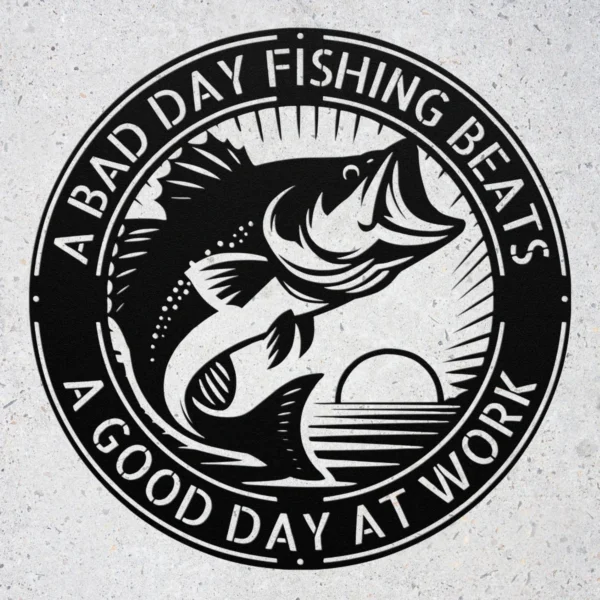 Personalized Bass Fish Metal Art Fishing Decor For Cabin & Lake House Personalized bass fish metal art in 16 gauge steel for fishing wall decor, custom lake house plaque for anglers, cabin and gift art.