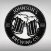 Personalized Beer Glasses Metal Sign Bar Art & Pub Decor Personalized beer glasses metal sign in 16 gauge steel for bar wall decor, custom pub plaque for home bar, man cave and beer lover gift art.