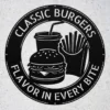 Personalized Burger Metal Sign Custom Kitchen Art Decor Personalized burger metal sign in 16 gauge steel for kitchen wall decor, custom fast food plaque for restaurant, diner and gift art.