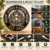Personalized Celtic Knot Metal Art Sign Couple Names Wall Decor Personalized Celtic knot metal art sign in 16 gauge steel for couple name wall decor, custom wedding anniversary plaque and romantic home gift.