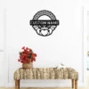 Personalized Claddagh Crest Metal Art Sign Custom Irish Wall Decor Personalized Claddagh crest metal art sign in 16 gauge steel for Irish wall decor, custom wedding anniversary plaque and romantic home gift.