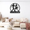 Personalized Couple Line Dancing Metal Sign Country Dance Lovers Personalized couple line dancing metal sign in 16 gauge steel for country dance wall decor, custom name plaque and romantic couple gift art.