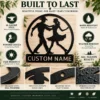 Personalized couple line dancing sign in 16 gauge steel for country dance wall decor, custom name plaque and romantic couple gift art.