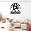 Personalized Couple Line Dancing Sign Country Dance Metal Art Personalized couple line dancing sign in 16 gauge steel for country dance wall decor, custom name plaque and romantic couple gift art.
