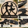 Personalized couple line dancing sign in 16 gauge steel for country dance wall decor, custom name plaque and romantic couple gift art.