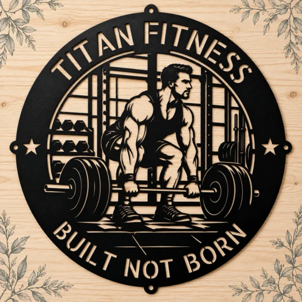 Personalized Deadlift Metal Sign Custom Name Gym Wall Art Personalized deadlift metal sign made from 16 gauge steel. Custom name gym wall art, perfect for home gyms, powerlifters, and fitness gifts.