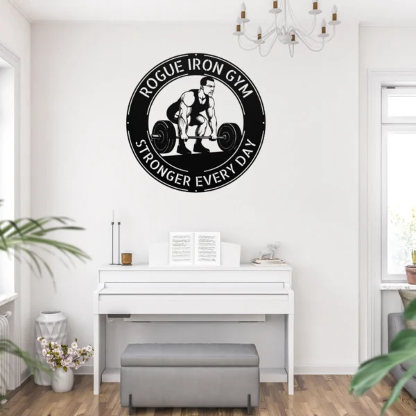 Personalized Deadlift Metal Sign Custom Name Gym Wall Art Personalized deadlift metal sign made from 16 gauge steel. Custom name gym wall art, perfect for home gyms, powerlifters, and fitness gifts.