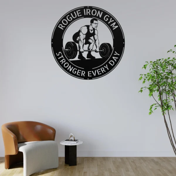 Personalized Deadlift Metal Sign Custom Name Gym Wall Art Personalized deadlift metal sign made from 16 gauge steel. Custom name gym wall art, perfect for home gyms, powerlifters, and fitness gifts.