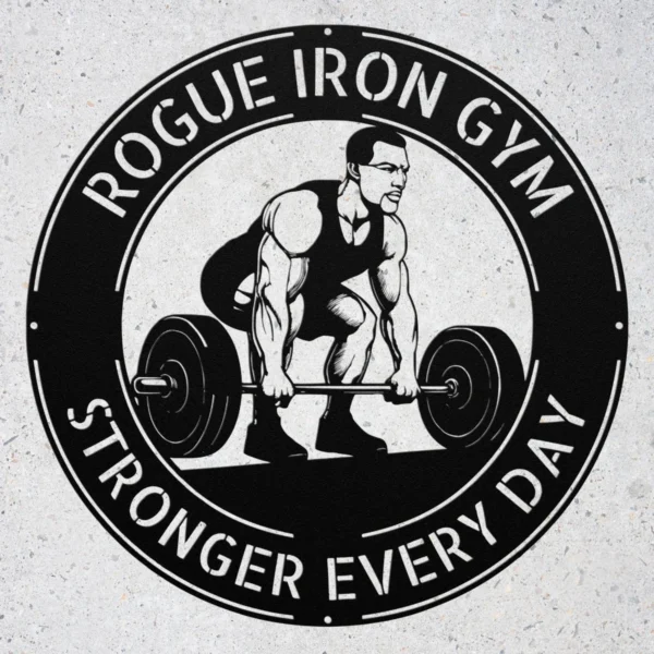 Personalized Deadlift Metal Sign Custom Name Gym Wall Art Personalized deadlift metal sign made from 16 gauge steel. Custom name gym wall art, perfect for home gyms, powerlifters, and fitness gifts.