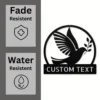 Personalized Dove Bird Metal Sign Custom Decor For Home And Garden Personalized dove bird metal sign in 16 gauge steel for laser-cut wall decor, custom home plaque for bird lovers, memorial and gift art.