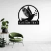 Personalized Dove Bird Metal Sign Custom Decor For Home And Garden Personalized dove bird metal sign in 16 gauge steel for laser-cut wall decor, custom home plaque for bird lovers, memorial and gift art.