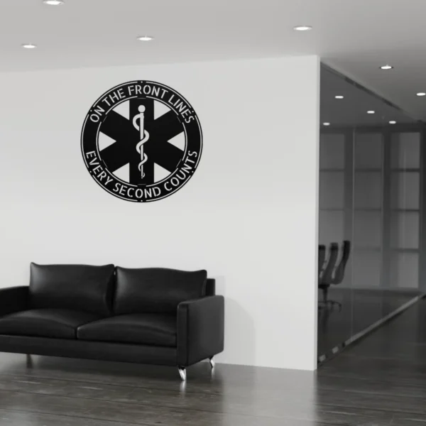 Personalized Emt Metal Art Sign Custom Paramedic Gift Decor Personalized EMT metal wall art sign in 16 gauge steel for paramedic decor, custom emergency medical technician plaque and first responder gift.