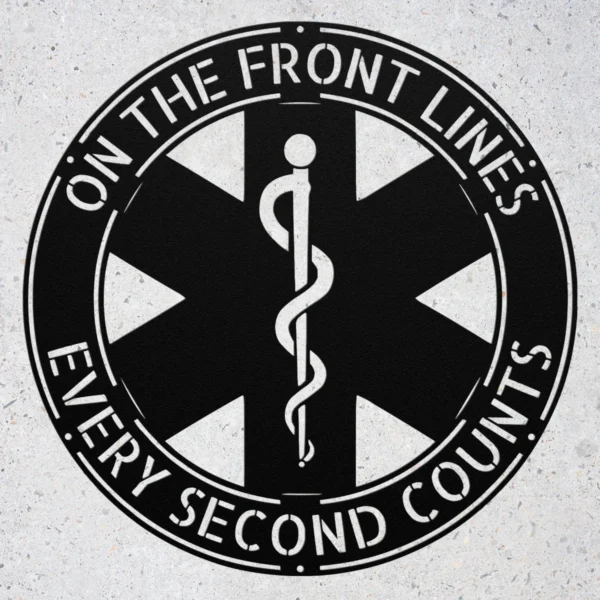 Personalized Emt Metal Art Sign Custom Paramedic Gift Decor Personalized EMT metal wall art sign in 16 gauge steel for paramedic decor, custom emergency medical technician plaque and first responder gift.