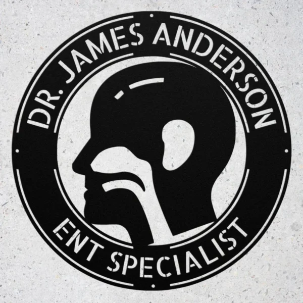 Personalized Ent Metal Art Sign Ear Nose & Throat Doctor Wall Decor Personalized ENT metal art sign in 16 gauge steel for ear, nose and throat doctor office decor, custom clinic wall plaque and medical gift.
