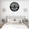 Personalized Family Tree Metal Sign Custom Last Name Wall Art Decor Personalized family tree metal sign in 16 gauge steel for custom last name wall decor, home plaque for entryway, wedding and gift art.