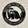 Personalized Ferret Metal Art Sign Custom Pet Wall Decor Personalized ferret metal art sign in 16 gauge steel for pet wall decor, custom ferret lover plaque for home, laser cut animal gift sign.
