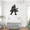 Personalized Firefighter Metal Art Sign Custom Fire Department Decor Personalized firefighter metal art sign in 16 gauge steel for fire department wall decor, custom name plaque for firefighters and hero gift art.