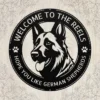 Personalized German Shepherd Metal Sign Custom Family Name Decor Personalized German Shepherd metal sign in 16 gauge steel for pet wall decor, custom family name plaque for home and strong dog lover gift art.